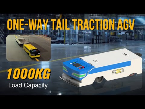 One-Way Tail Traction AGV-Load Capacity 1000KG-Magnetic Navigation